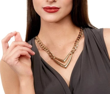 ZENZII Jewelry - Double Arrow Necklace - Gold