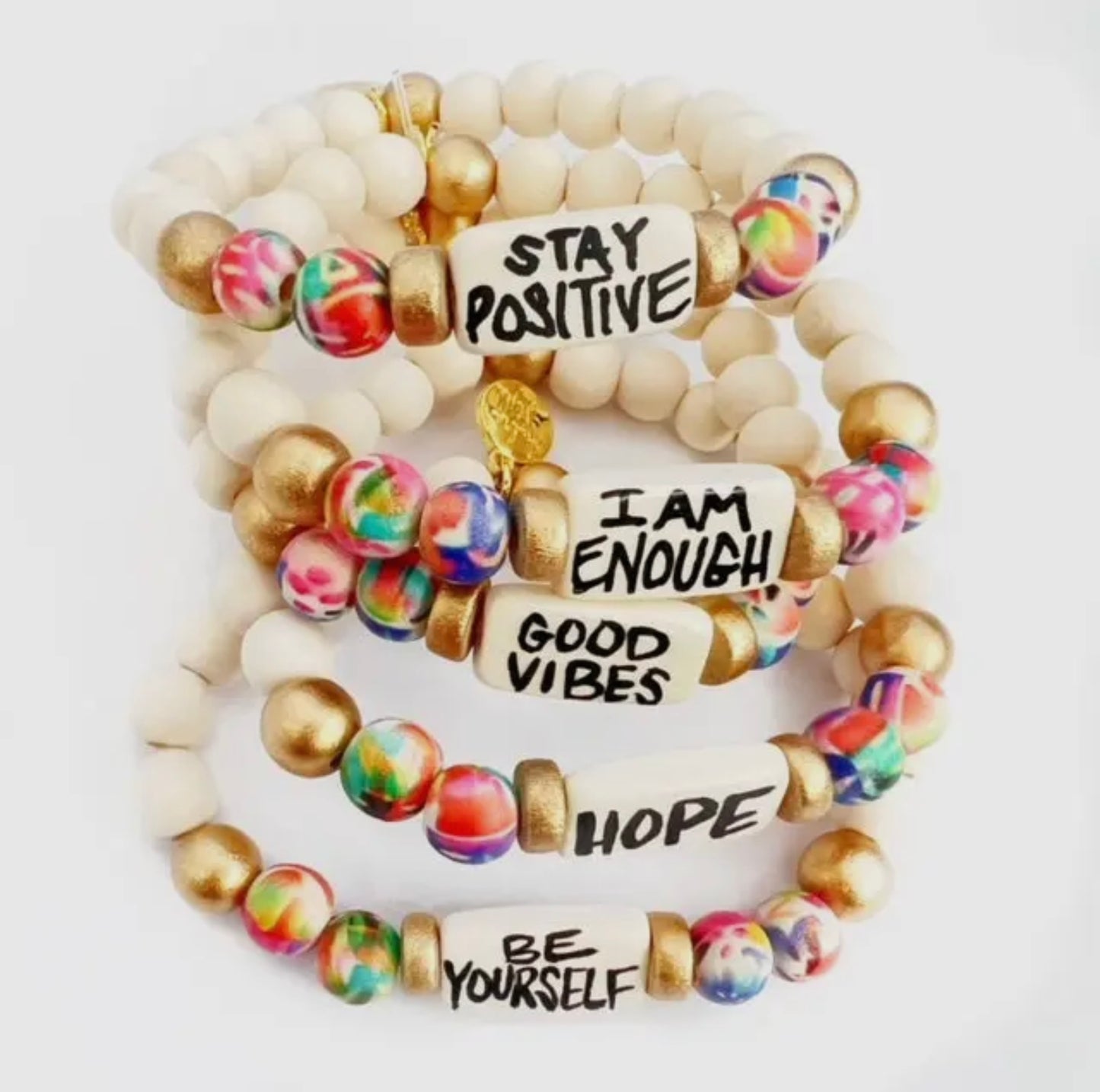 Affirmation Word Beaded Bracelet