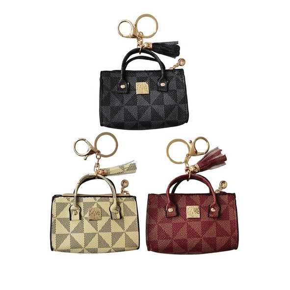 PU Leather Mini Coin Bag Key Chain