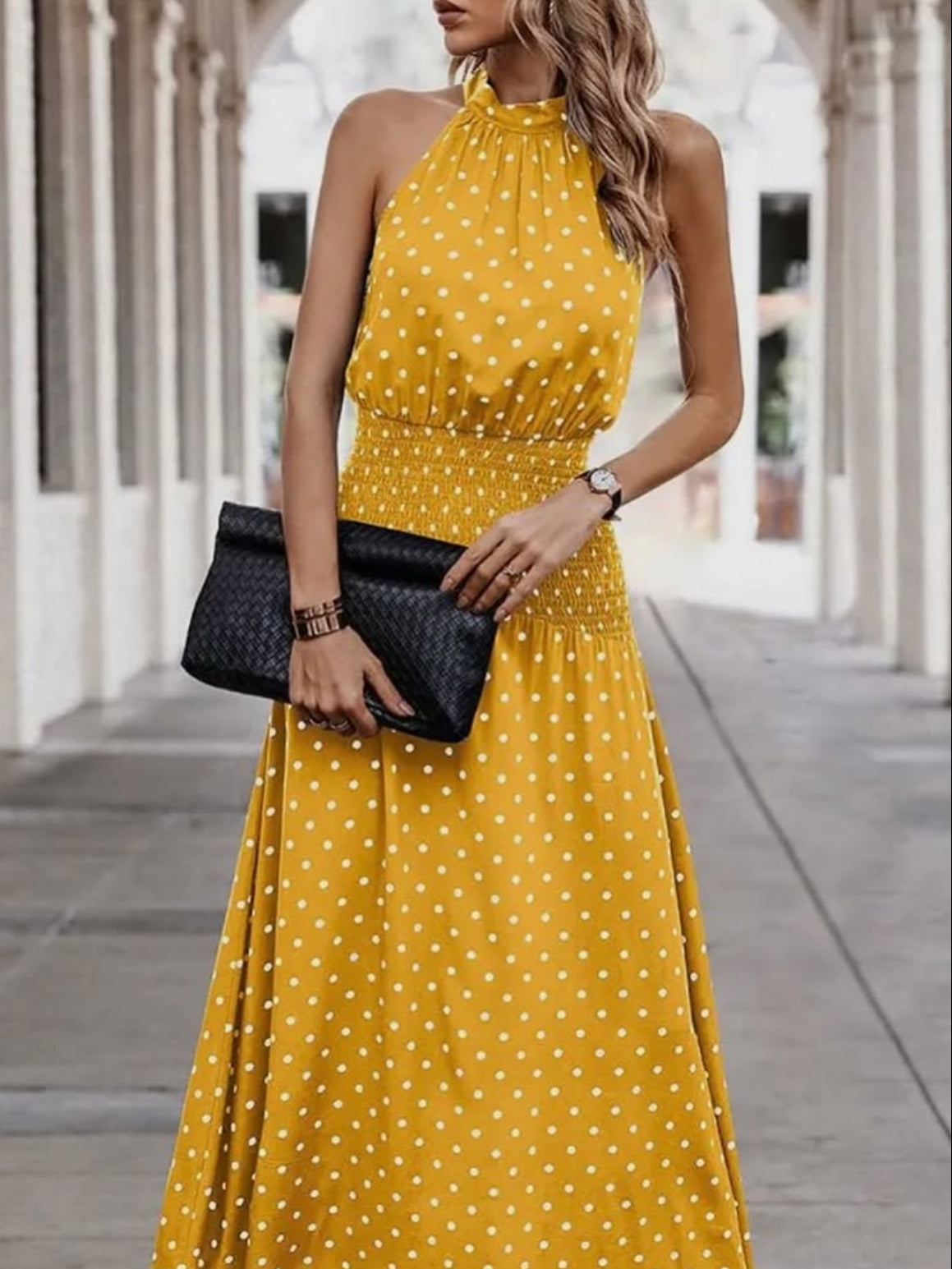 Polka Dot Yellow Dress