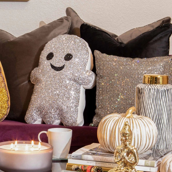 Ghost Shaped Pillow - Silver - Silver