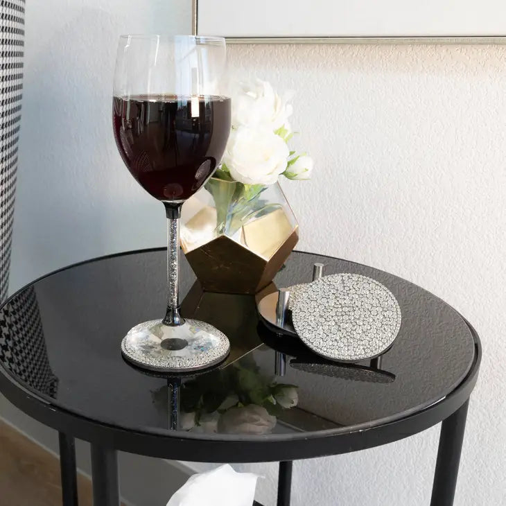 Rhinestone Strass Coaster Set (Set of 4 w/ Holder)