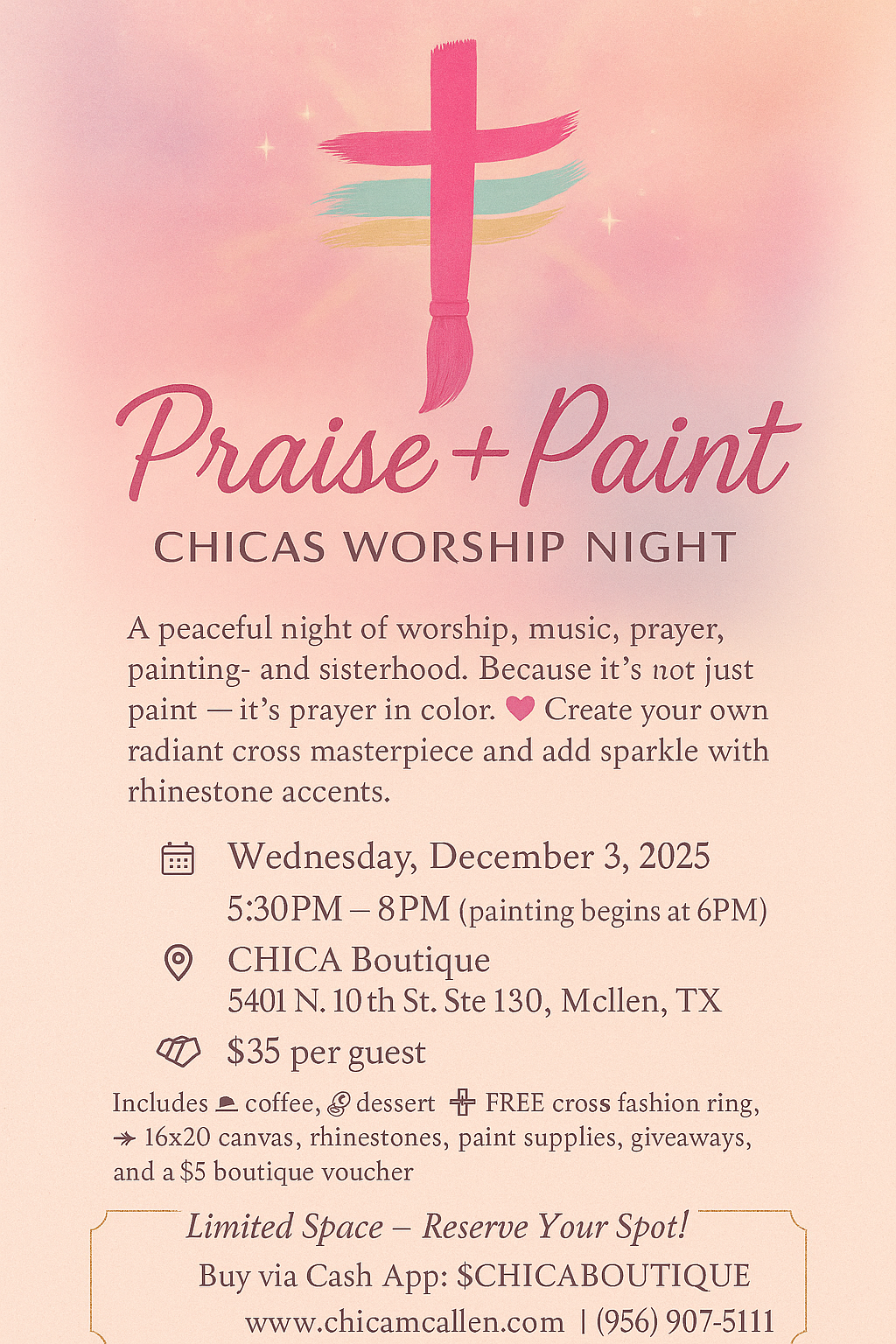 Praise + Paint — CHICAs Worship Night  (Wed. Dec 3,2025)