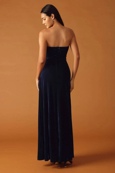 A velvet maxi dress - ID21666 - NAVY Contemporary