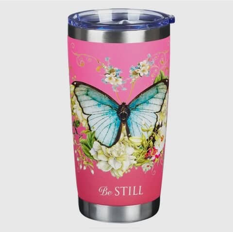 Travel Tumbler Pink Butterfly