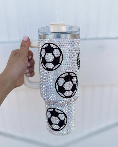 Crystal Soccer Tumbler