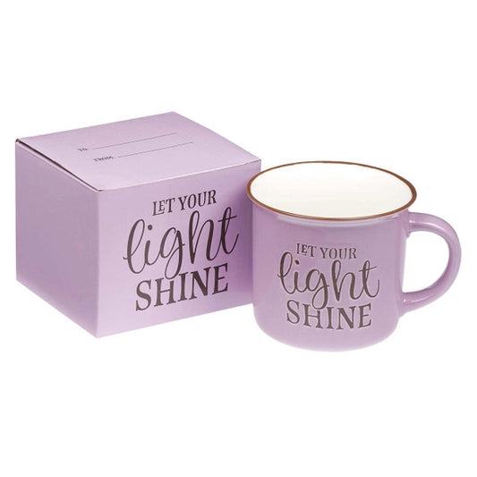 Mug Purple/Brown Let Your Light Shine