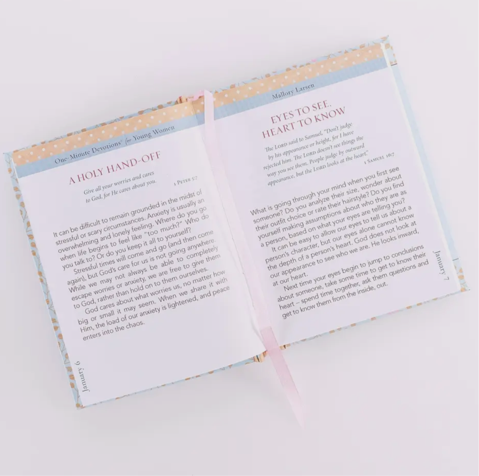 One Minute Devotions for Young Women Padded Hardcover