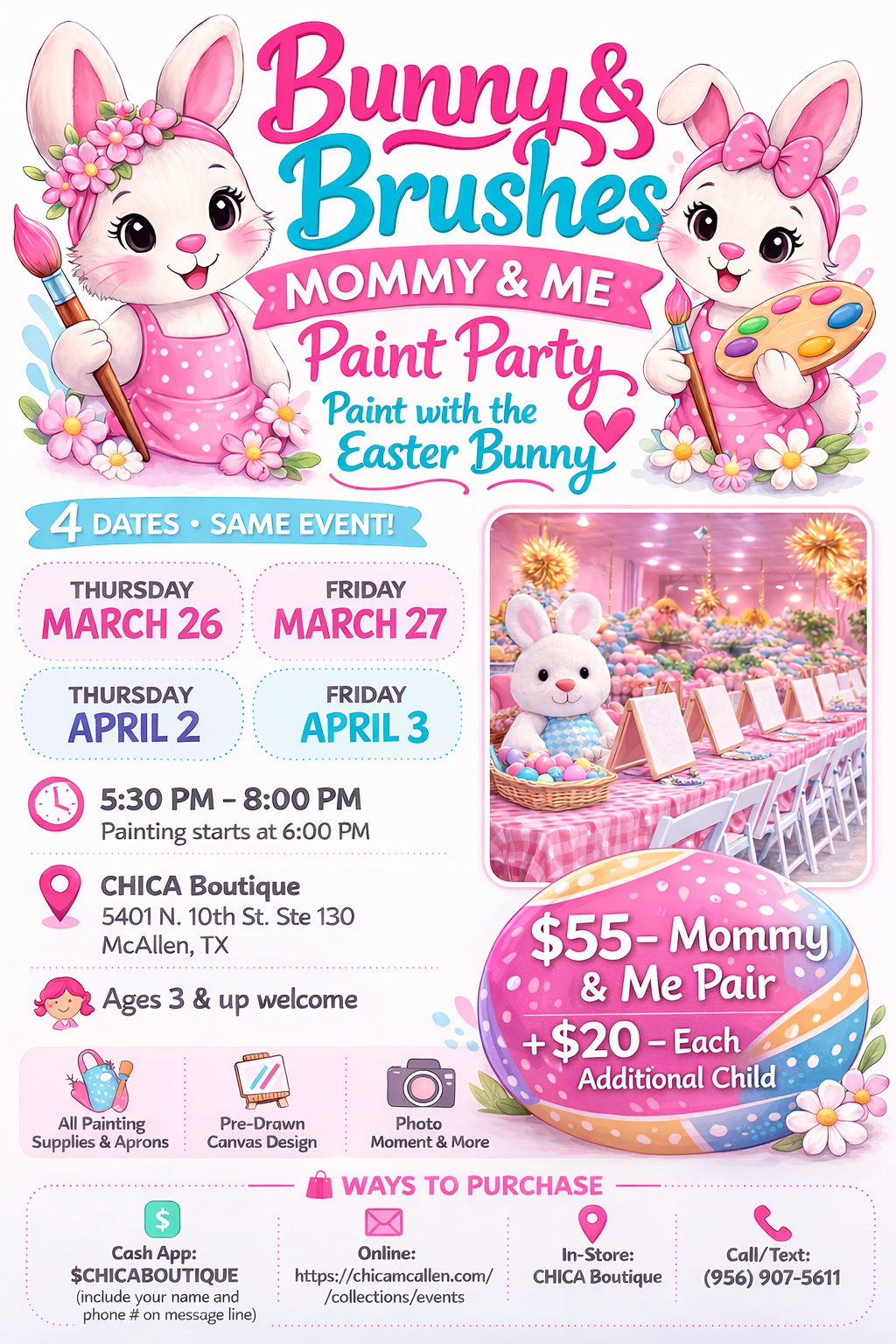 Mommy & Me 🐰bunny & brushes (Friday April 3,2026)