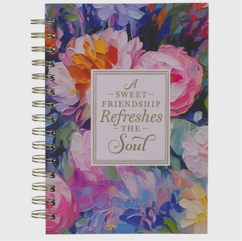 Multi Painted Floral Sweet Friendship Journal