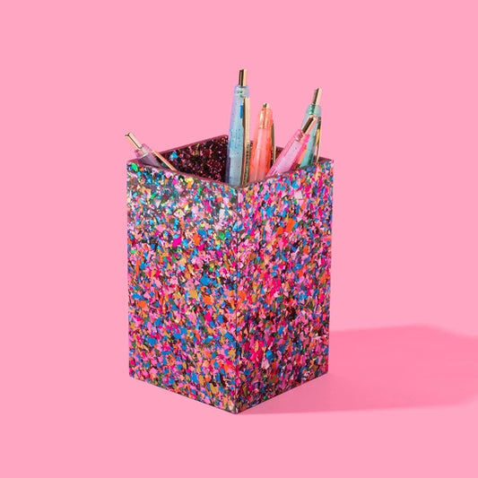 Pen Cup - Colorful Confetti