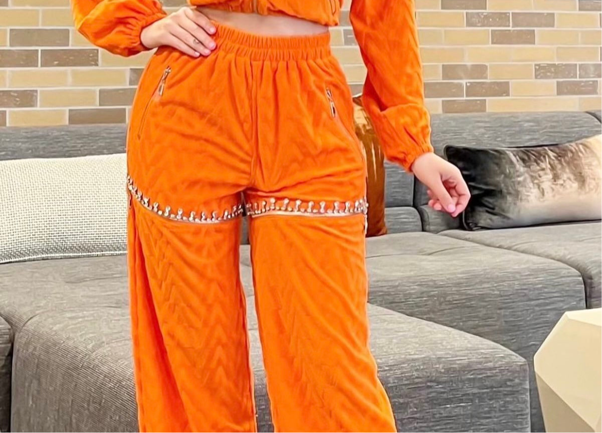 The Amelia ORANGE Tracksuit Bottoms