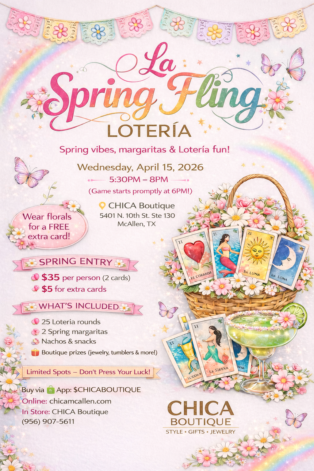 Loteria night (Spring Fling) Wed, April 15, 2026)