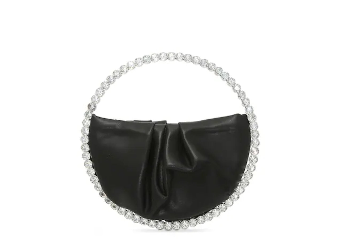 Round Stone Handle Clutch - Red