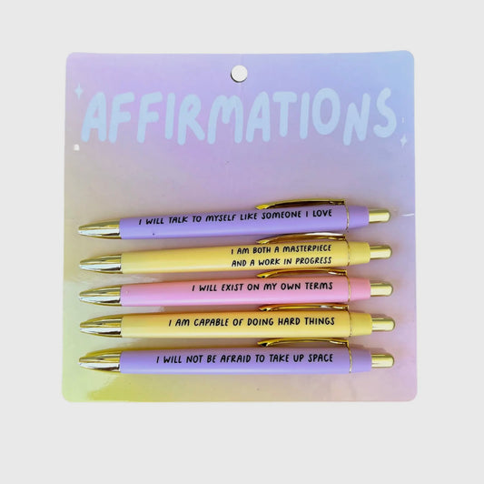 Affirmations Pen Set (self love, mindfulness)