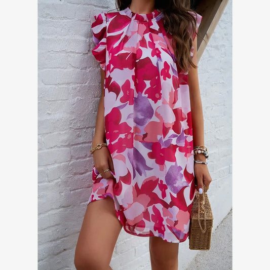 Floral Print A Line Dress
