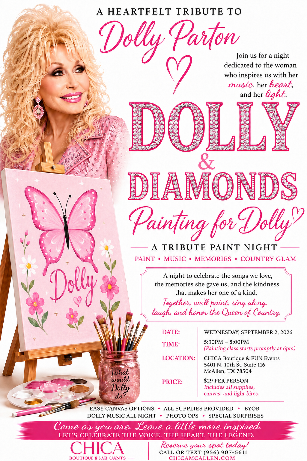 Dolly & Diamonds - Painting for Dolly (wed sep 2,2026)