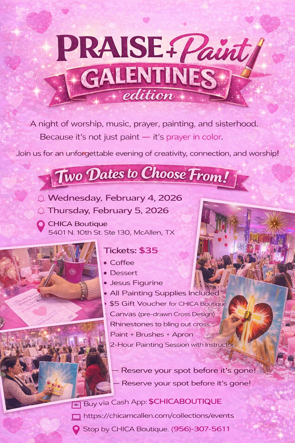 Praise + Paint — CHICAs Worship Night (Valentines Edition)