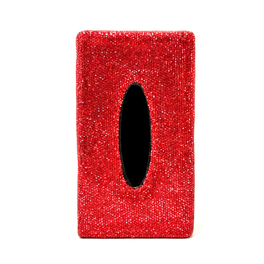 Bling Tissue Box Holder- Red