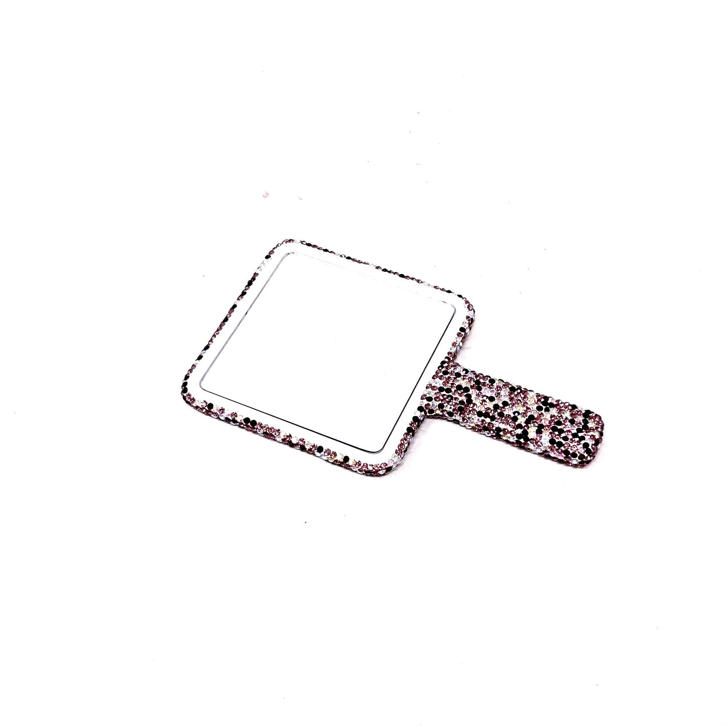 Bling Hand Mirror- Silver/Black/Pink