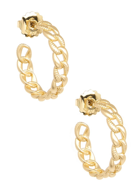 Braided Hoop Earring - Matte Gold