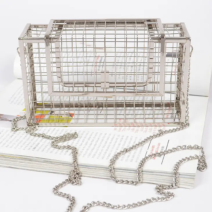 Metal Cage Box Clutch