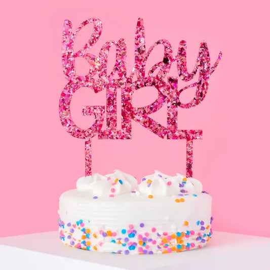 Baby Girl Acrylic Cake Topper