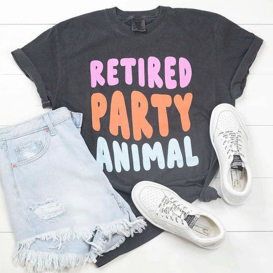 Retired Party Animal Funny Shirt, Funny Graphic Tee