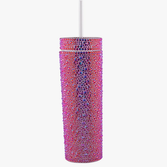 Rhinestone Strass Tumbler - Red Iridescent