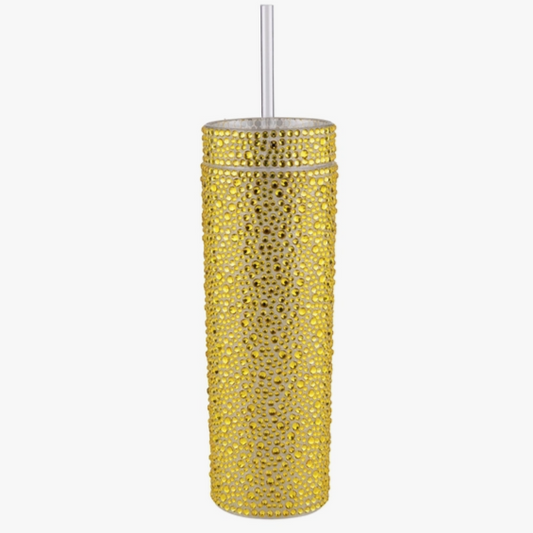 Rhinestone Strass Tumbler - Yellow