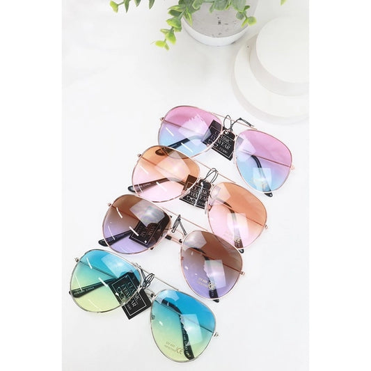 Fashion Aviator Sunglasses - MIX COLOR ONE