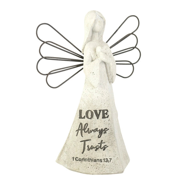 ?Angel Figurine Love Always Trust Resin