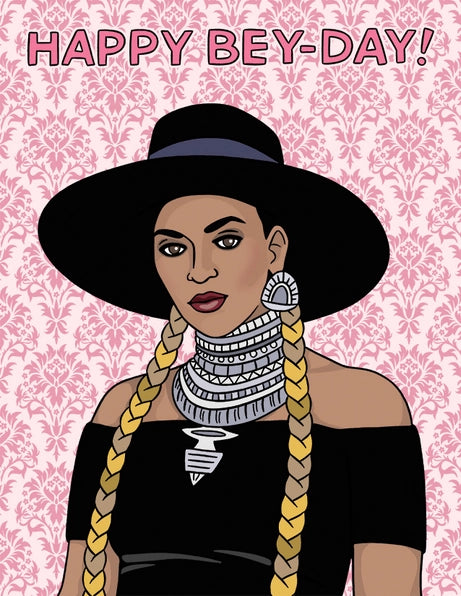 Beyonce Happy Bey-Day Birthday Card