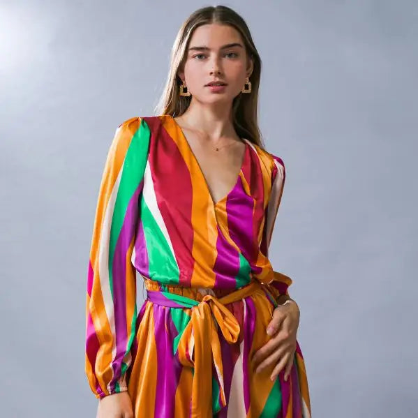 A printed woven mini dress - ID20459 - ORANGE TURQUOISE Contemporary M