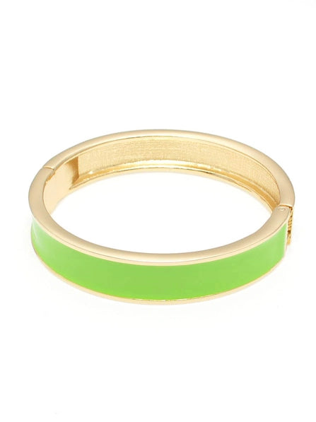 Color Me Happy Enamel Bangle - Lime