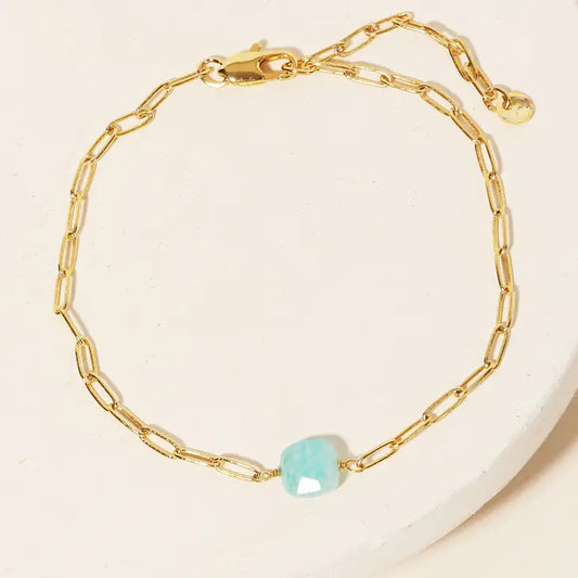 Dainty Chain Lobster Clasp Bracelet - GR