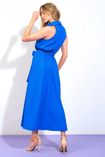 A textured woven midi dress - ID21279 - ROYAL