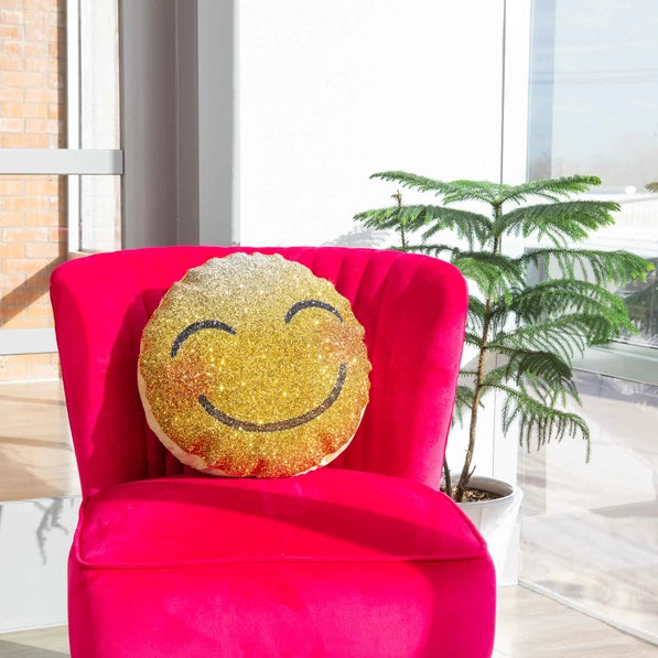 Smiley Emoji Shaped Pillow