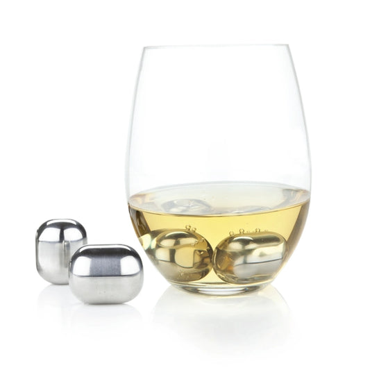 Viski - Glacier Rocks® Stainless Steel Wine Globes by Viski