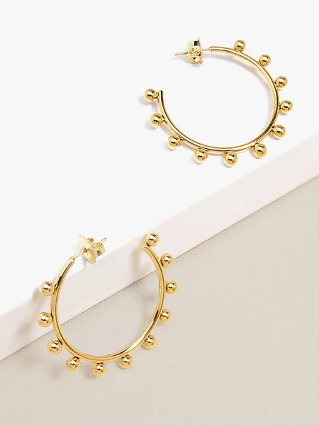 Studded Hoop Earring - GLD