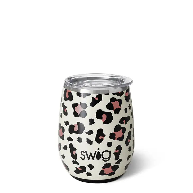 Swig Life - Luxy Leopard Stemless Wine Cup (14oz)