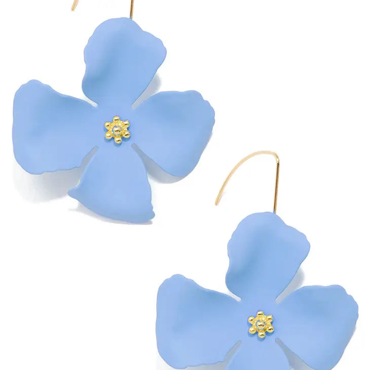 Matte Flower Threader Drop Earring - L.BLU