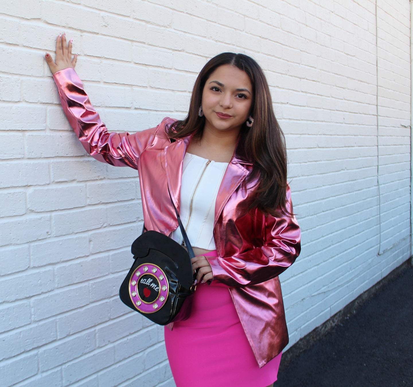 Metallic Pink Blazer