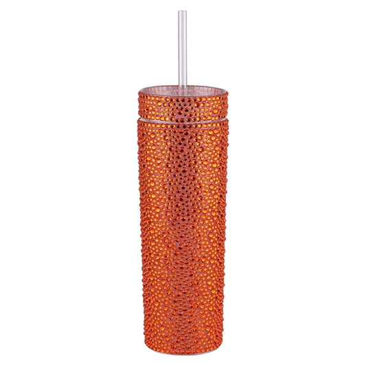 Rhinestone Strass Tumbler - Orange