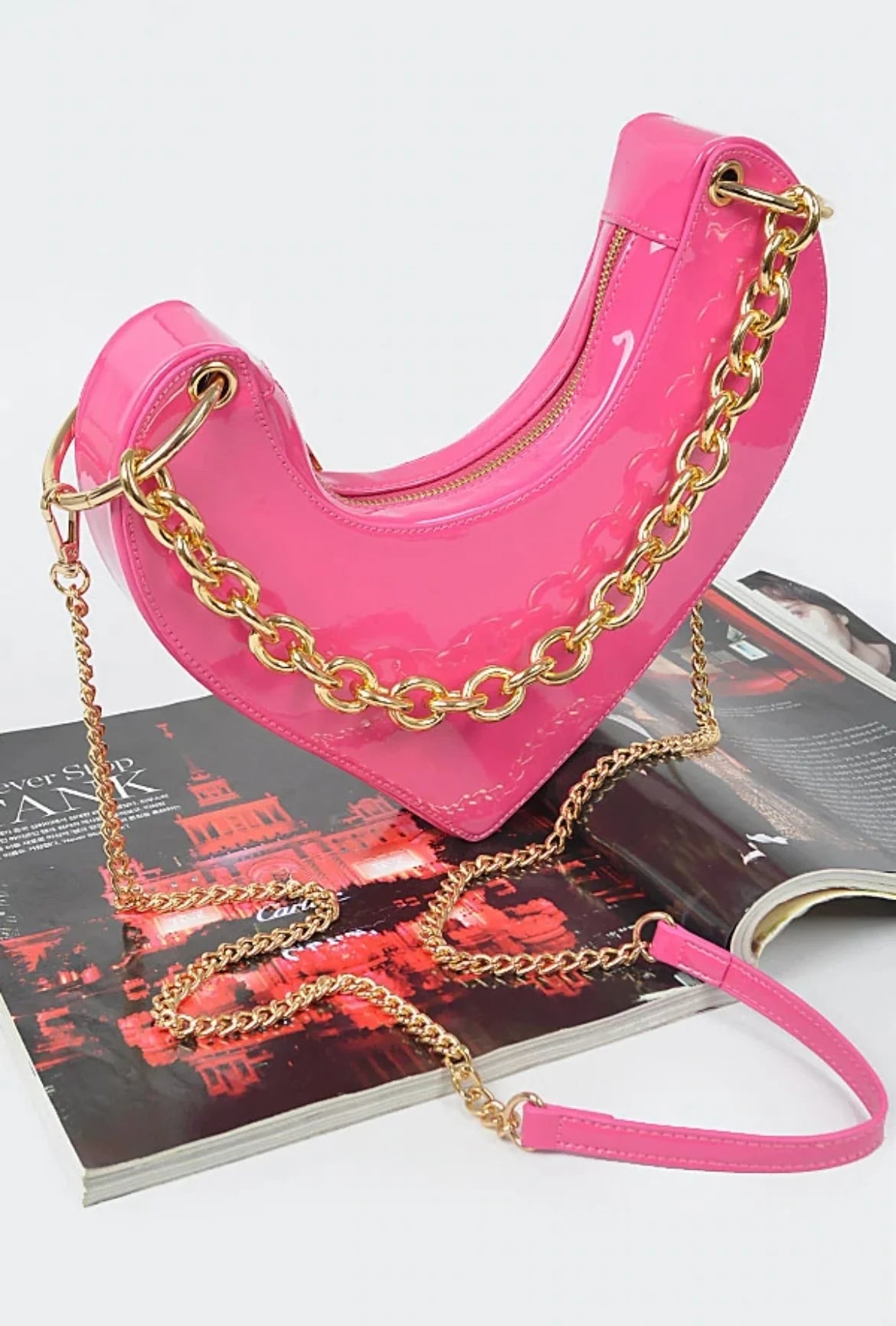 Heart Shape Oversized Handle Clutch