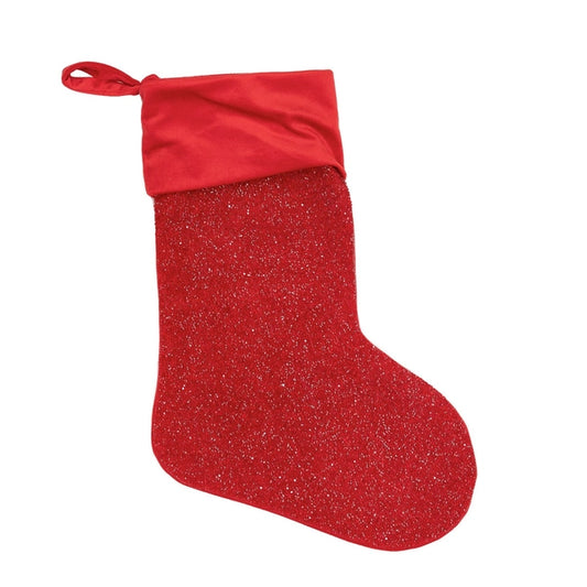 Luminous Rhinestone Stocking - Red