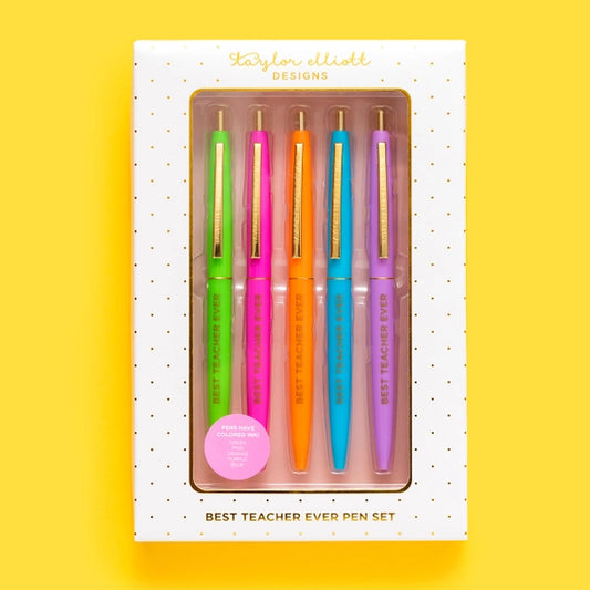 Pen Set - Teacher Appreciation - 5 Piece Set