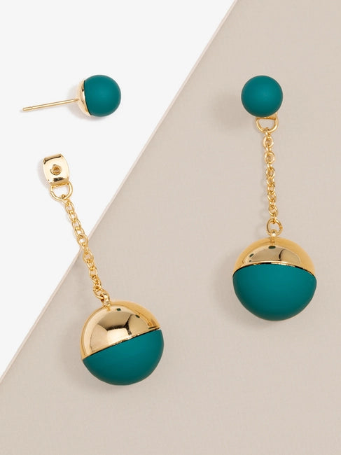 ZENZII Jewelry - Wrecking Ball Earring - Teal